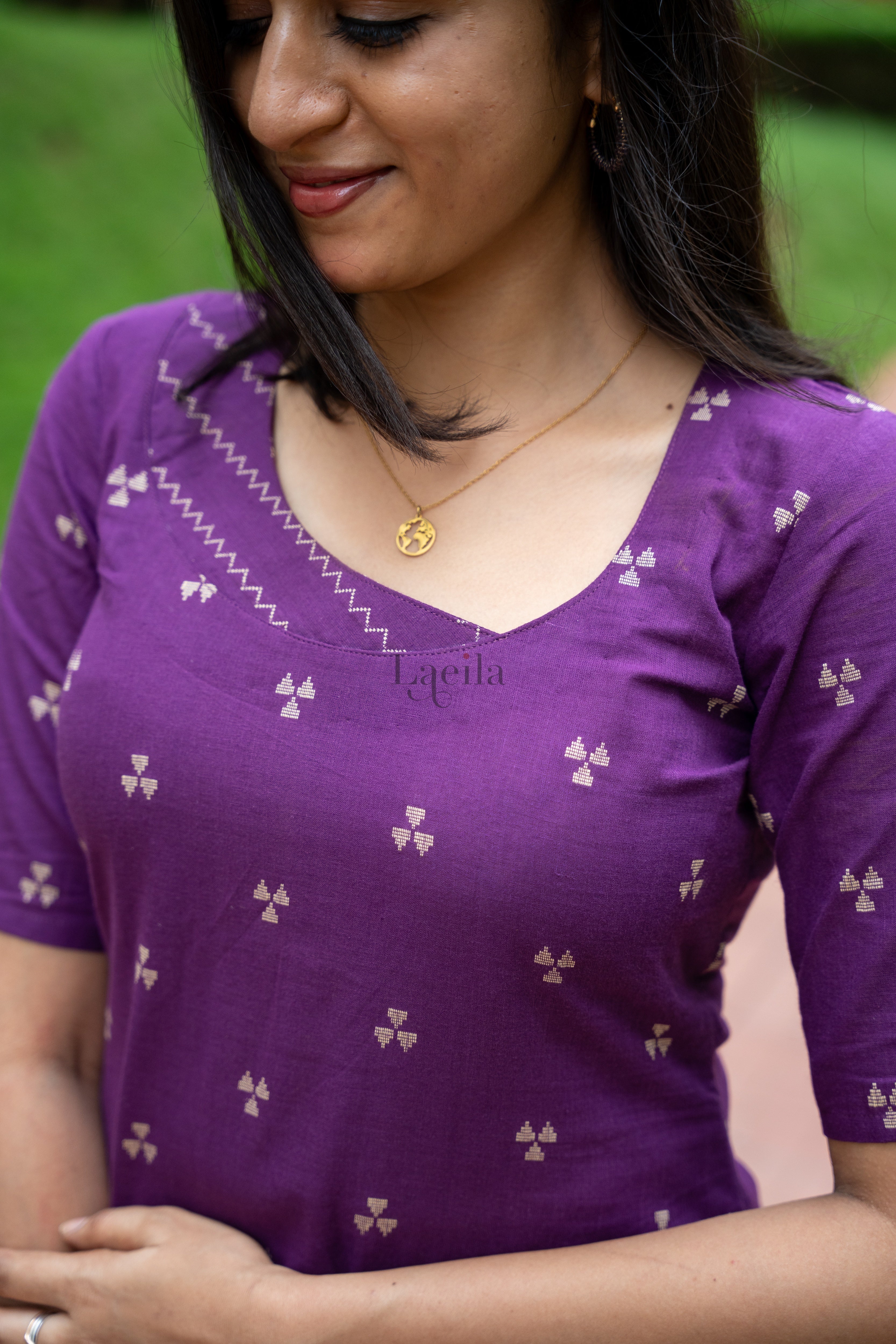 Purple Cotton Coord set